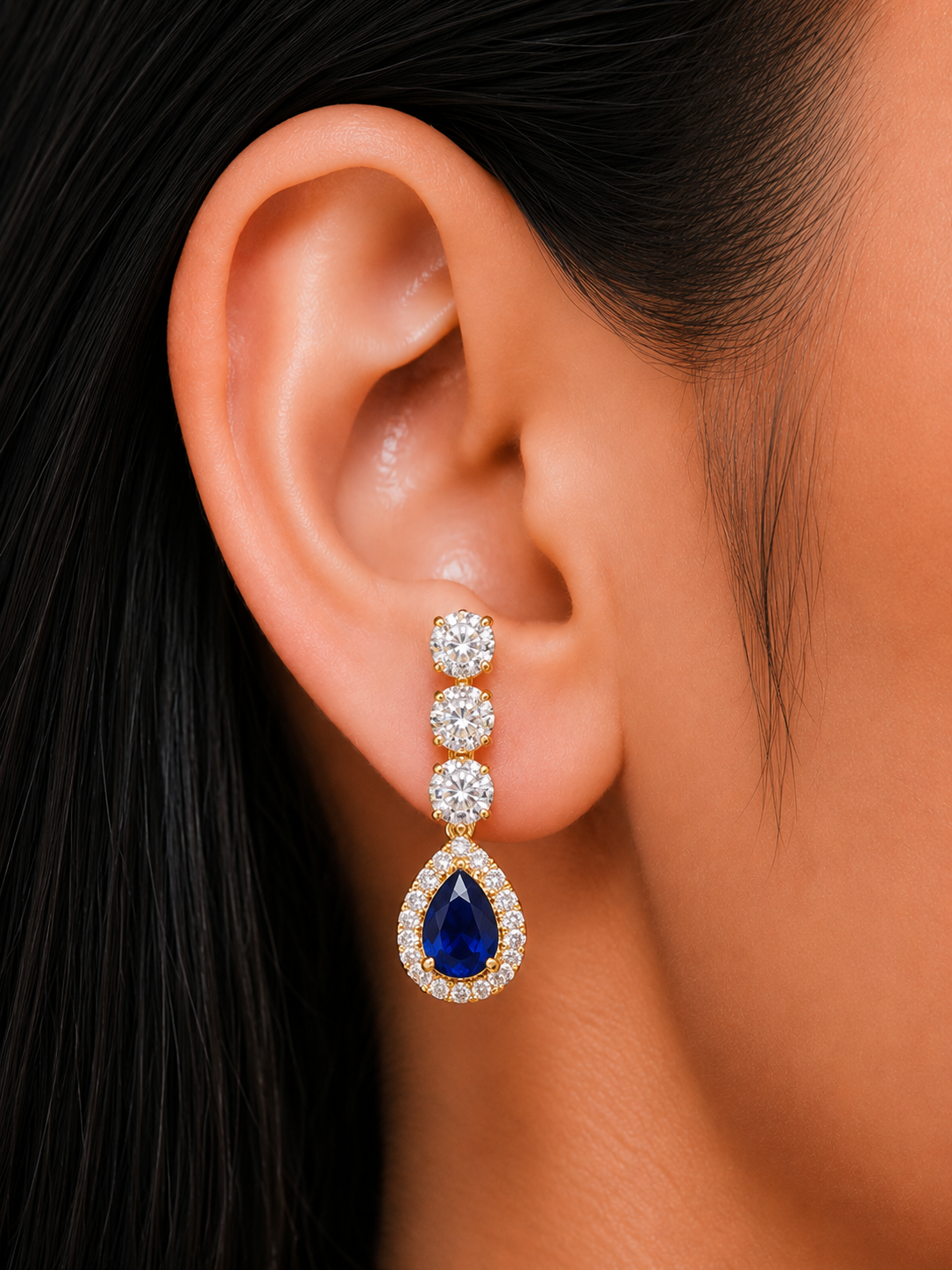 IMPERIAL BLUE DROP EARRINGS