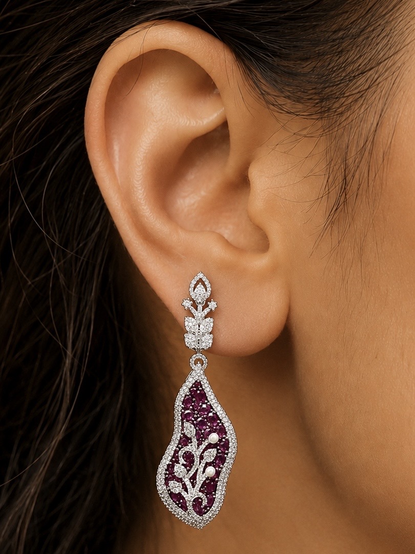 AMETHYST BLOOM DROP EARRINGS