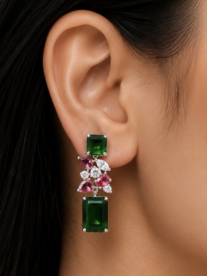 EMERALD CARNIVAL EARRINGS