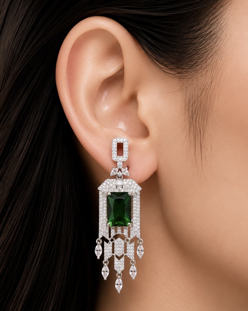 EMERALD TREASURE DROP EARRINGS