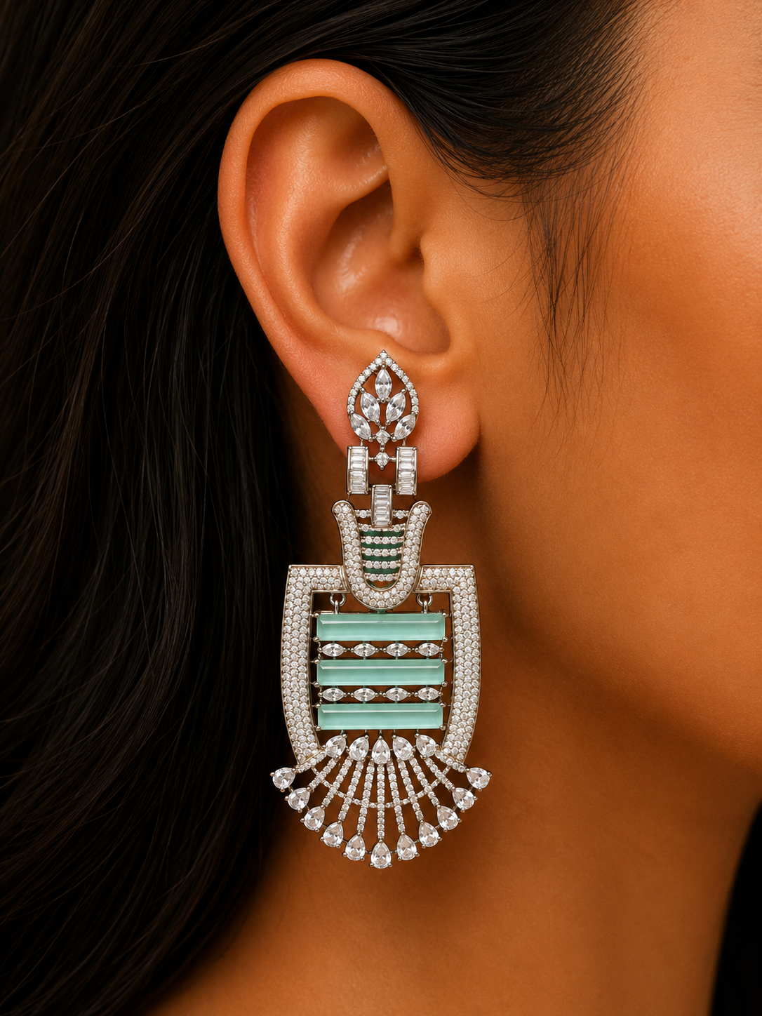 MINT REGAL CASCADE EARRINGS