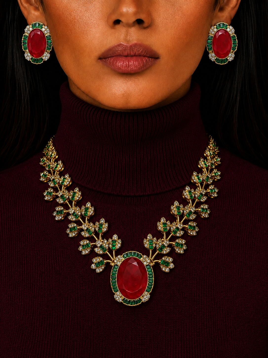 RED MAJESTY NECKLACE SET