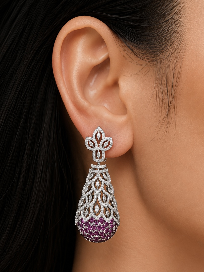 AMETHYST VEIL EARRINGS