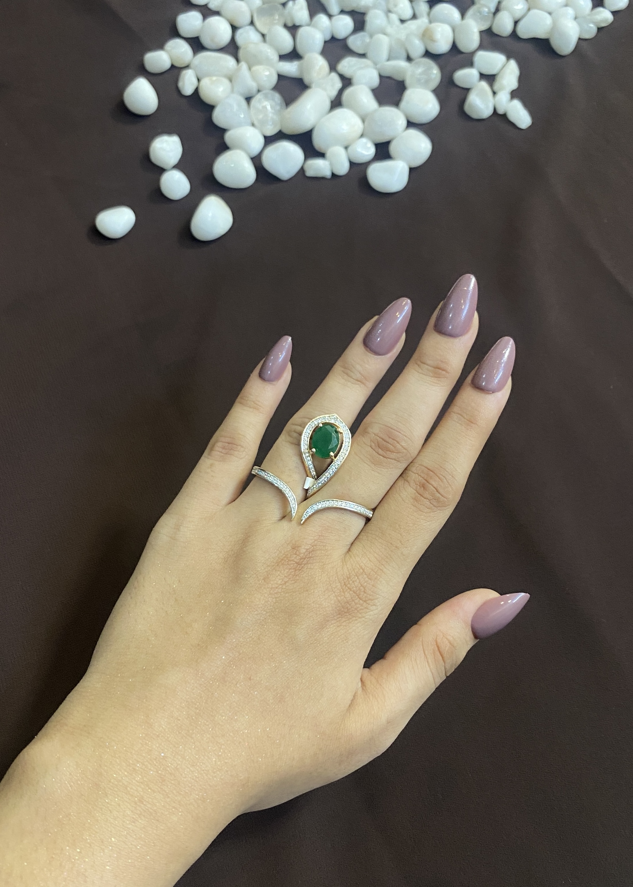 CLASSIC DOUBLE FINGER LEAVES DESIGN RING