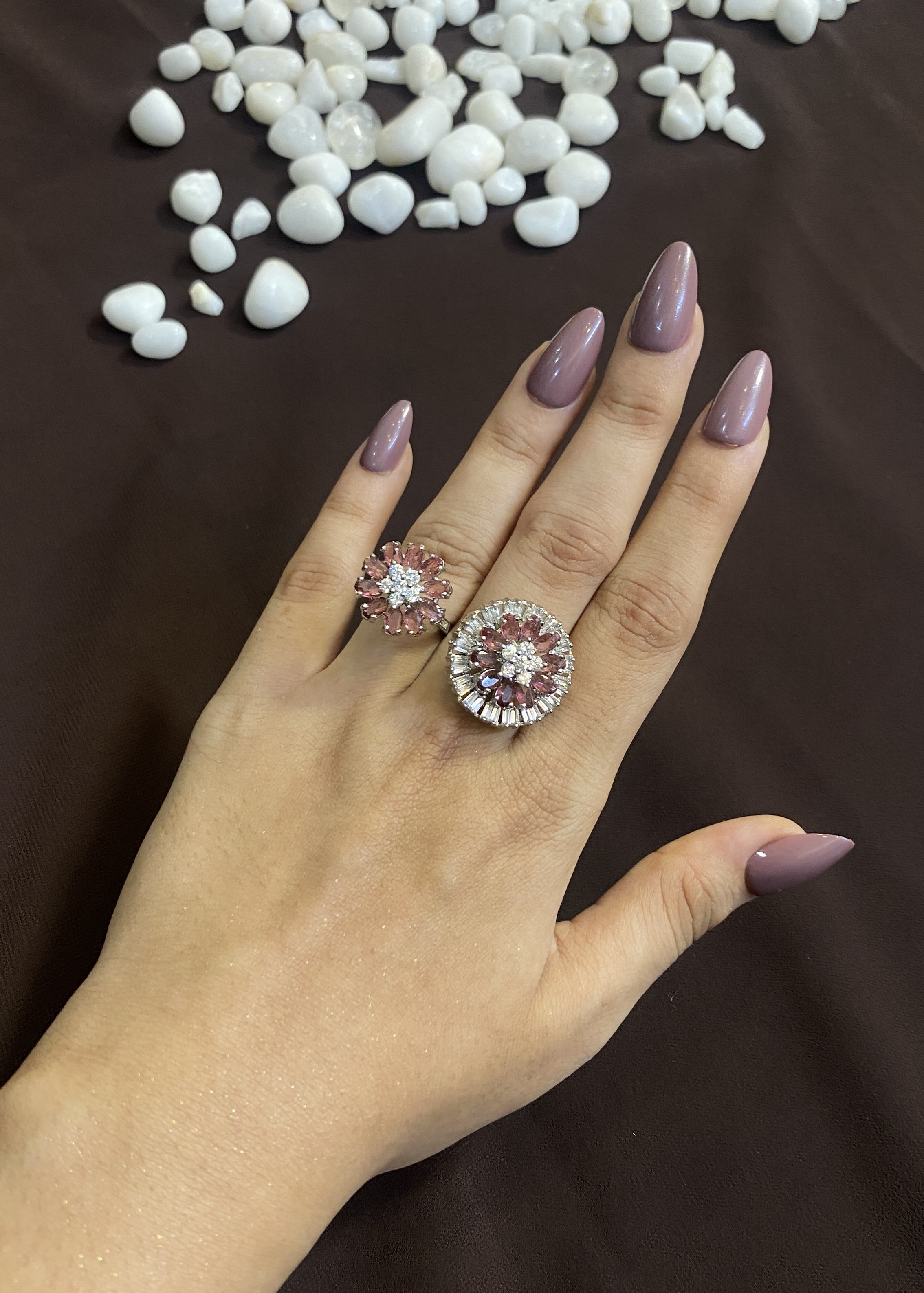 DOUBLE FINGER MORPHE STONE RING